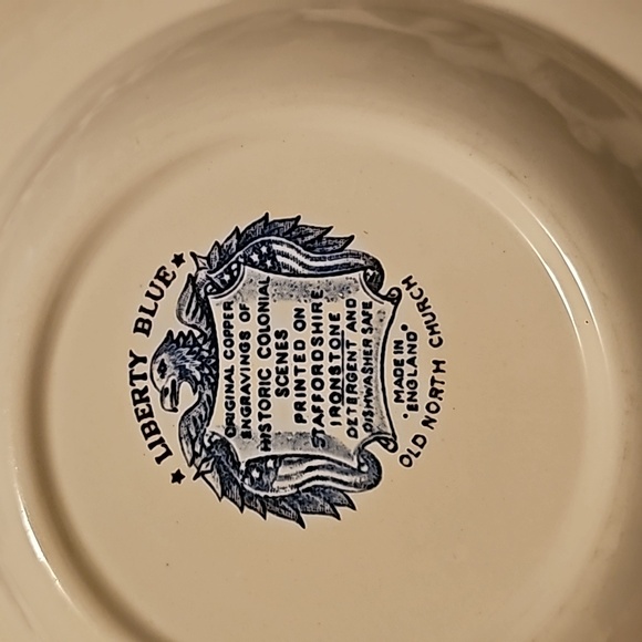 Staffordshire Ironstone place settings..set of plate, bowl, and salad plate - Picture 4 of 6